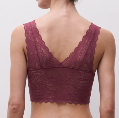 Bralette BH Chantelle EasyFeel - Floral Touch - Bordeaux - 0K7