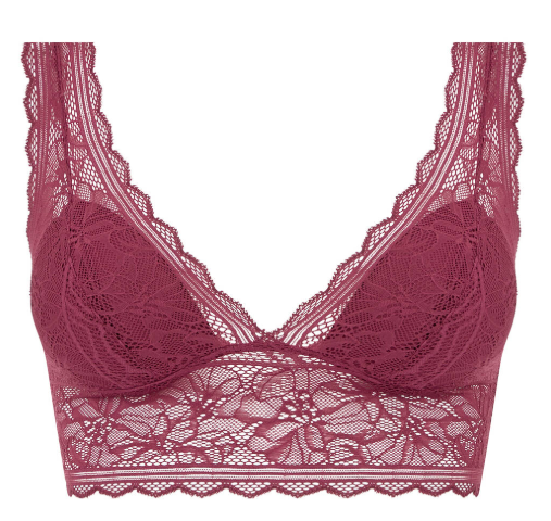 Bralette BH Chantelle EasyFeel - Floral Touch - Bordeaux - 0K7