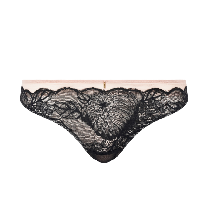 String Chantelle - Midnight Flowers - Noir - 011