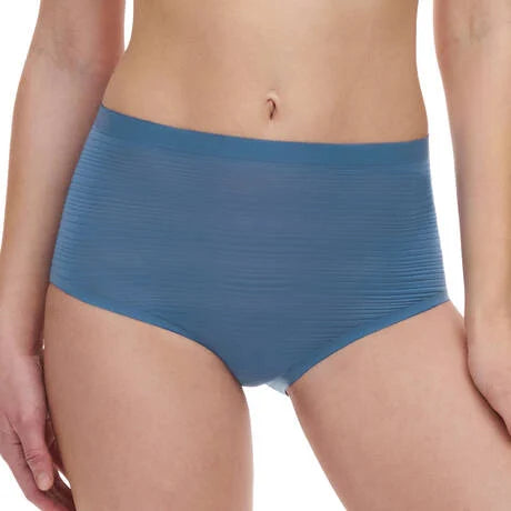 Culotte taille haute Chantelle - Softstretch Stripes - Bleue - 00C