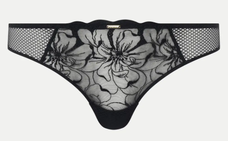 String Chantelle - Fleurs - Noir - 011