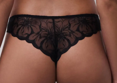 String Chantelle - Fleurs - Noir - 011