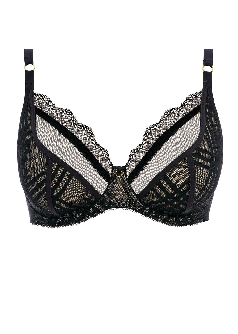 Soutien-gorge plongeant non rembourré - Freya - Noir