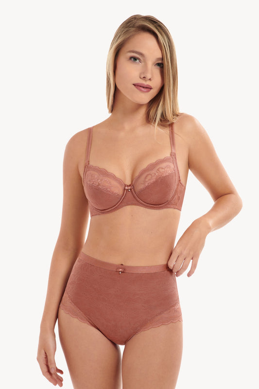 Soutien-gorge emboîtant Lisca - Evelyn - Marron - 77