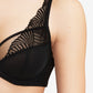 Soutien-gorge plongeant Femilet - Delicate Blossom - Noir - 011