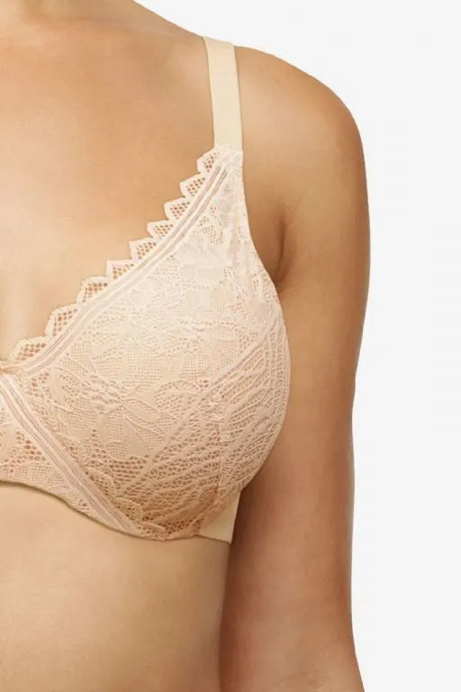 Hartvormige BH Chantelle EasyFeel - Floral Touch - Beige - 01N