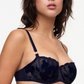 Soutien-gorge balconnet Chantelle - Fleurs - Bleu - 0DI
