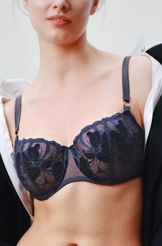 Balconette BH Chantelle - Fleurs - Blauw - 0DI
