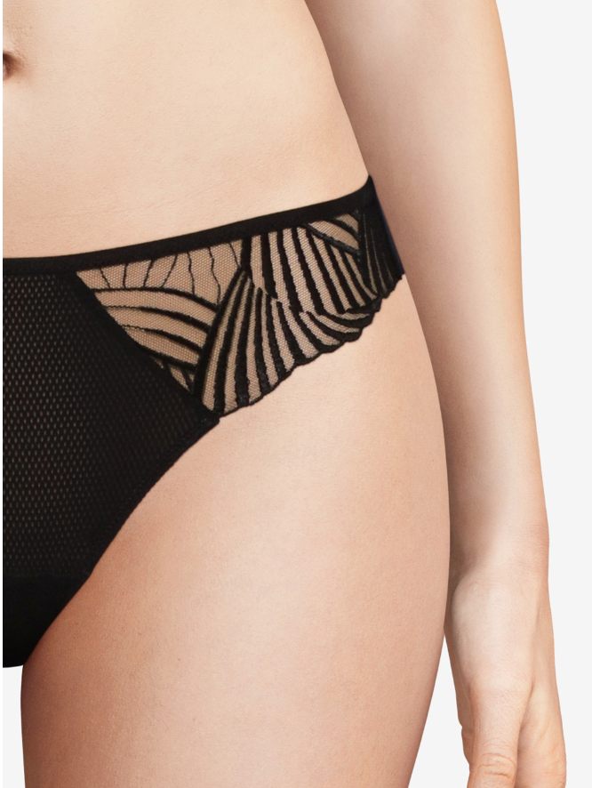 String Femilet - Delicate blossom - Noir - 011